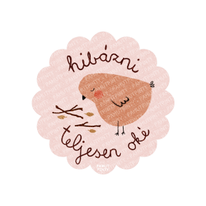 Bátorító matrica "Hibázó"