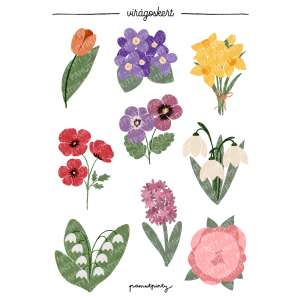 "Virágoskert" matricaív